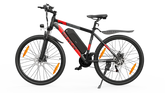 Black and red VARUN M27-1 Electric  bicycle on a white background